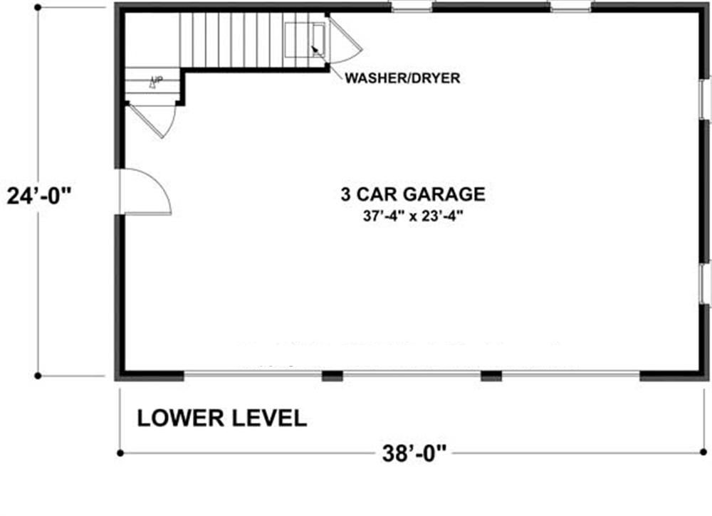 Floor Plan First Story of Garage w/Apartments Plan #109-1001
